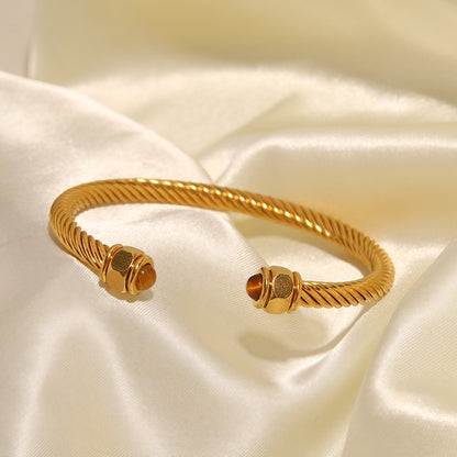 Personality C- Shaped Titanium All-match Stainless Steel Bracelet