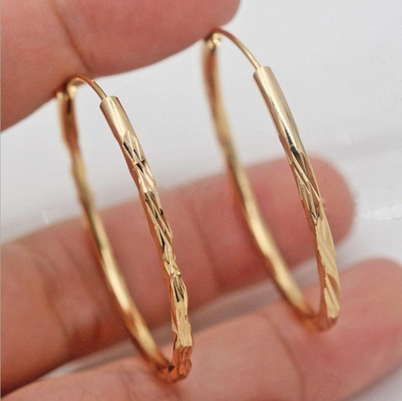 18k gold plated hoop earrings